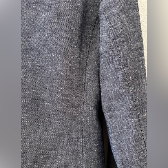 Gap Denim Linen-Cotton Blazer. Size: 4 Color : Denim blue - Picture 5 of 10